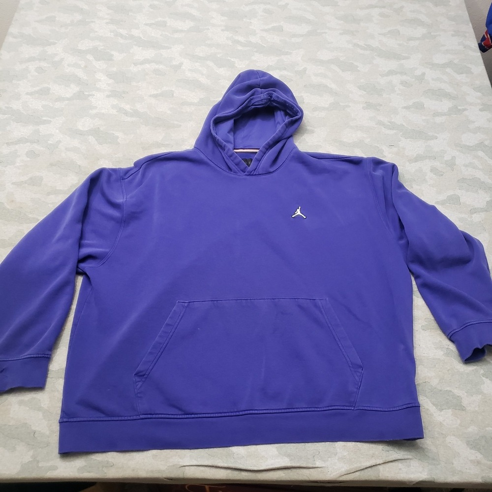 Air Jordan Sweatshirt Mens 2XL Blue Pullover Hoodie Pocket Long Sleeve